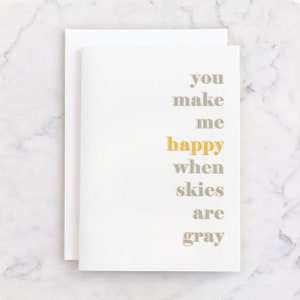Carte You Are My Sunshine pour lui - Carte Thinking of You pour meilleur ami - Carte Just Because - Carte Saint Valentin | IMPRIMABLE | Ciel gris