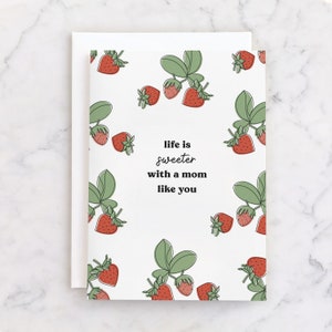 DRUCKBARE Beeren Süße Karte zum Muttertag | Ich liebe dich Beere viel Karte für Mama INSTANT DOWNLOAD | Erdbeere