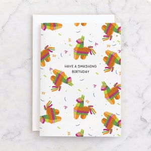 DRUCKBARE Pinata Geburtstagskarte für beste Freundin - Cinco de Mayo Geburtstagskarte für sie - Karte für ihn INSTANT DOWNLOAD | Smashing