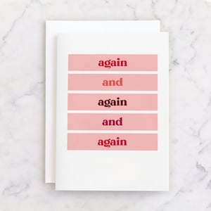Valentines Day Card for Her - Love Card for Girlfriend - Anniversary Card for Wife | PRINTABLE | Again