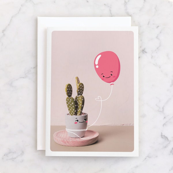 PRINTABLE Cactus Birthday Card for Mom Best Friend Sister Gift for Her INSTANT DOWNLOAD | On Point