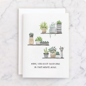Carte de fête des mères IMPRIMABLE pour maman végétale | Cadeau de jardinier pour maman TÉLÉCHARGEMENT INSTANTANÉ | Dame folle des plantes
