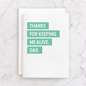 PRINTABLE Funny Fathers Day Card for Dad INSTANT DOWNLOAD | Alive