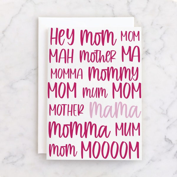 PRINTABLE Funny Birthday Card INSTANT DOWNLOAD Digital Greeting Card Mom Birthday Card Birthday Gift for Her | Hey Mom