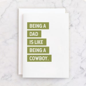 Tarjeta divertida IMPRIMIBLE del Día del Padre para papá DESCARGA INSTANTE / Vaquero