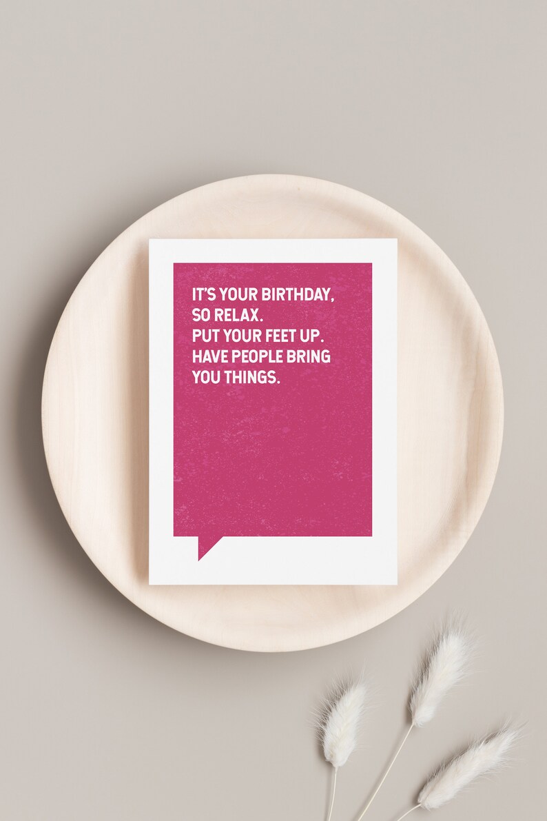 PRINTABLE Funny Birthday Card for Her INSTANT DOWNLOAD Relax - Etsy