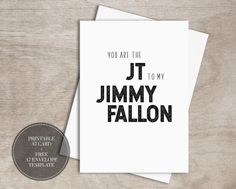 PRINTABLE Great Pal Card Instantaneous Down load // Justin Timberlake in direction of my Jimmy Fallon image regarding Free Printable Friendship Cards identify PRINTABLE Least difficult Pal Card Immediate Obtain // Justin Timberlake in direction of my Jimmy Fallon