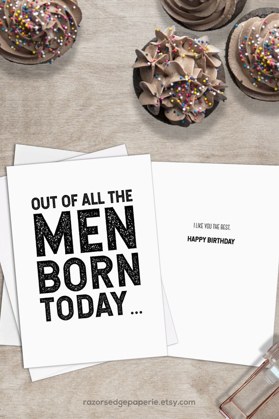 PRINTABLE Funny Birthday Card for Him Best Friend Gift for Men INSTANT  DOWNLOAD the Best - Etsy