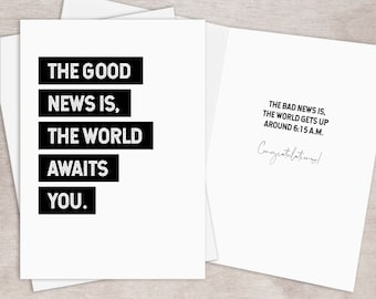 PRINTABLE Funny Graduation Card for Graduate INSTANT DOWNLOAD | Awaits