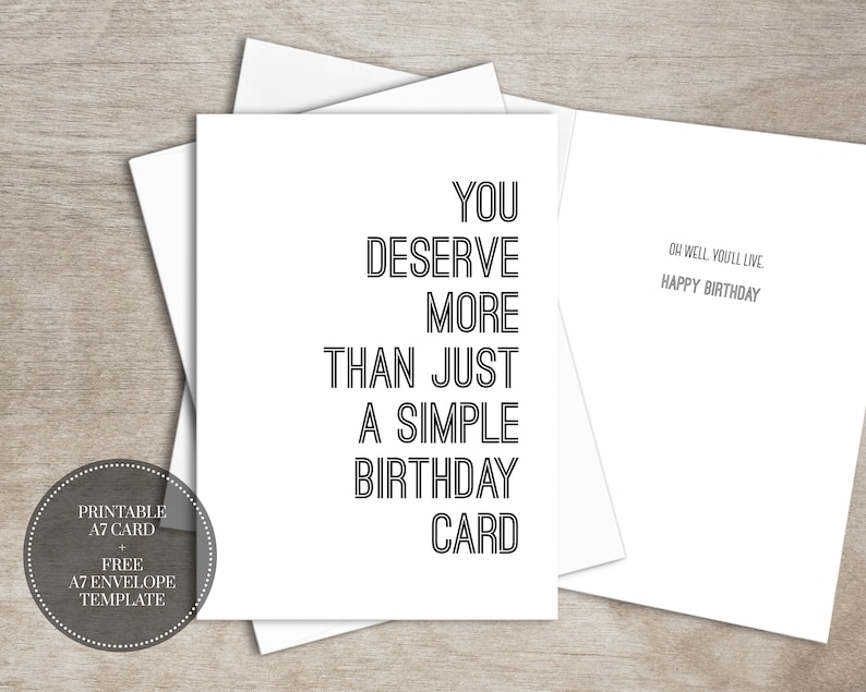 PRINTABLE Amusing Birthday Card for Him Fast Obtain // Uncomplicated image relating to Free Printable Funny Birthday Cards for Him named PRINTABLE Humorous Birthday Card for Him Fast Obtain // Easy