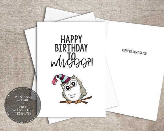 printable birthday card instant download digital watercolor owl greeting card sister gift best friend gift for her whooo printable sister birthday cards