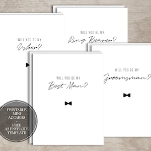 Carte di proposta Groomsman STAMPABILI DOWNLOAD IMMEDIATO / Papillon