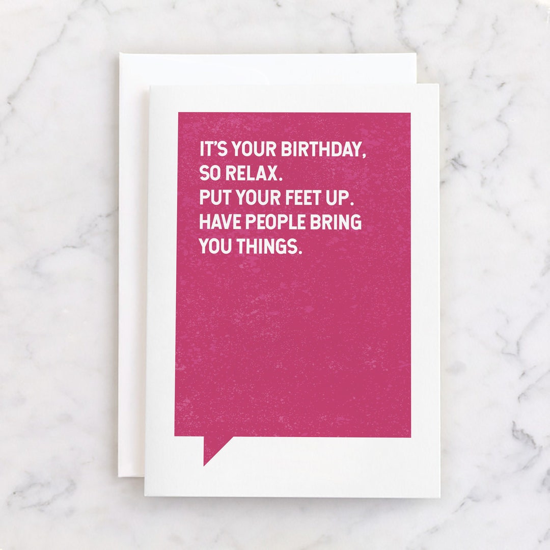 PRINTABLE Funny Birthday Card for Her INSTANT DOWNLOAD | Relax - Etsy