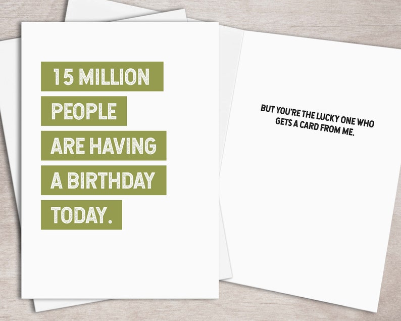 PRINTABLE Amusing Birthday Card for Him Prompt Obtain // One particular in just a Million image regarding Free Printable Funny Birthday Cards for Him identified as PRINTABLE Humorous Birthday Card for Him Fast Down load // Just one inside a Million