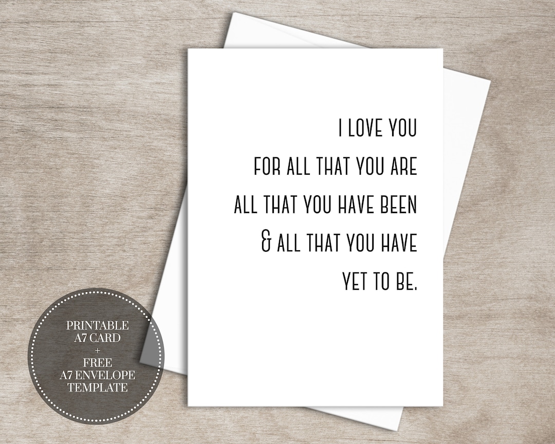 PRINTABLE Anniversary Card for Husband INSTANT DOWNLOAD | I Love You - Etsy