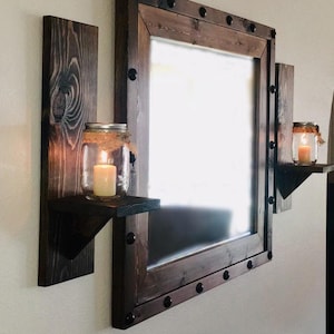 Rustic Candle Holder, Rustic Wall Sconce, Mason Jar Candle Holder, Rustic Wall Decoration, Candle Holder, Mason Jar Sconce