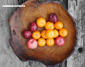 Rustic wooden bowl | Etsy Vintage Orange Citrus Making Wooden
