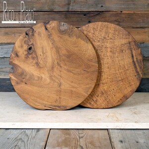 A Teak wooden cheeseboard charger plate / serving board / pizza chopping / cutting "Savoy" 35 cm