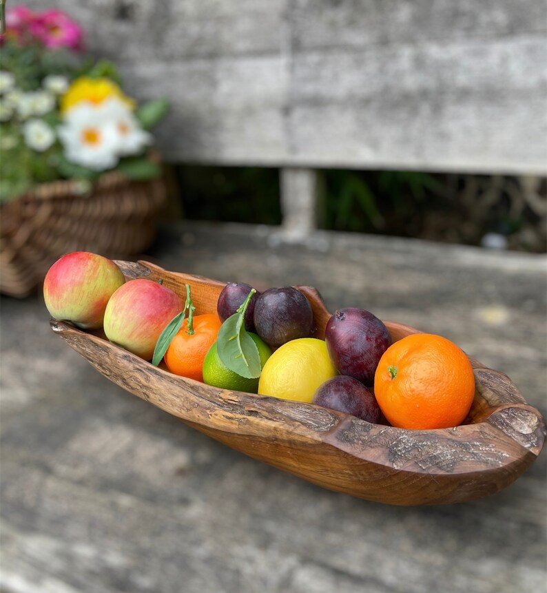 Beautiful Large Wooden Serving Bowl Handcrafted From the Etsy