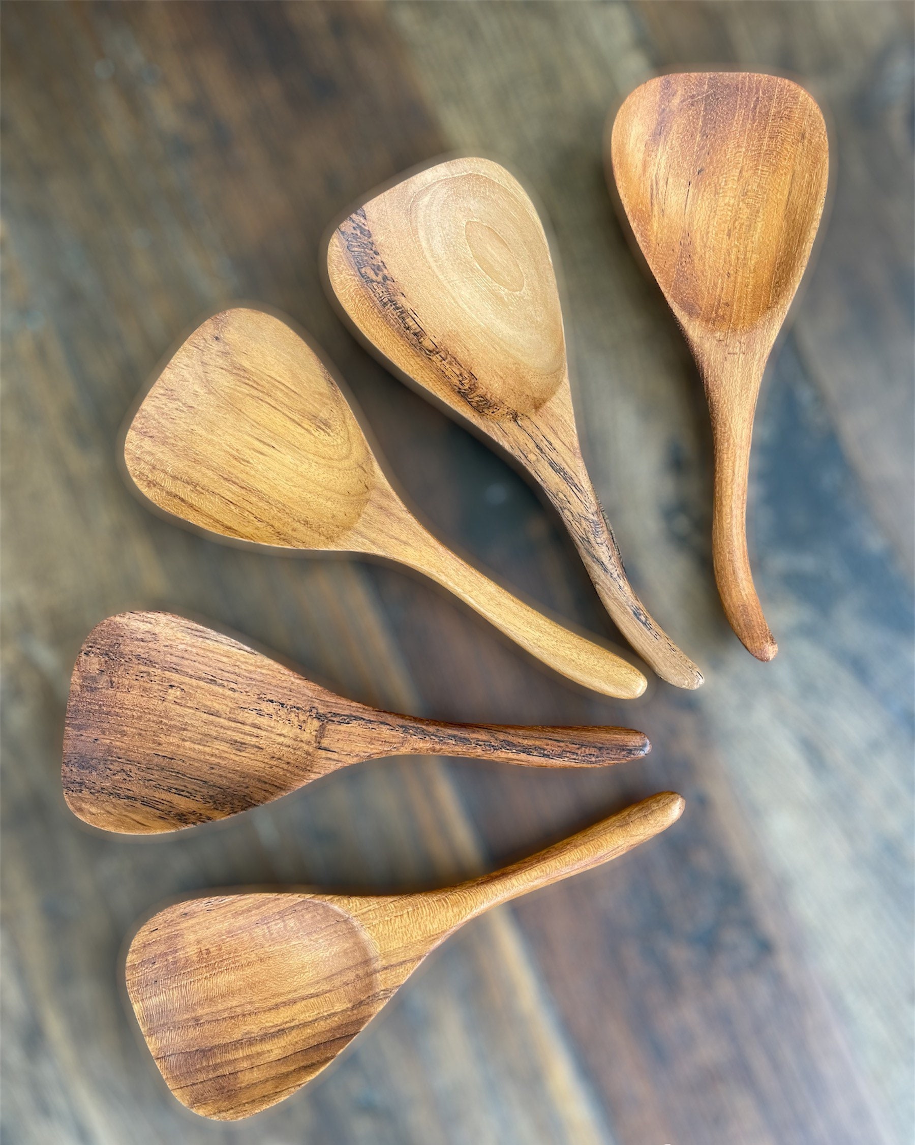 long handled wooden tasting spoon set - Earlywood