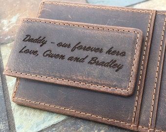 Money Clip Wallet Etsy - fathers day gift from daughter dad gifts engraved money clip wallet husband gift personalized leather money clip wallet boyfriend gift