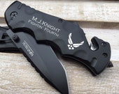 Air Force Gifts For Him, Air Force Academy Graduation, Military Gifts Pilot Wings, Husband US Air Force Gift, Engraved Pocket Knife