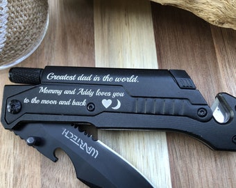 Fathers Day Gift from Daughter, Gift from Kids, Gifts for Him Husband Gift, Personalized Pocket Knife, Gift for Men, Gift for Boyfriend
