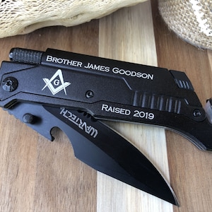 Masonic Gift Ideas, Gift for Him Personalized, Masonic Gifts, Engraved Pocket Knife, Boyfriend Gift, Husband Gift, Gift for Men