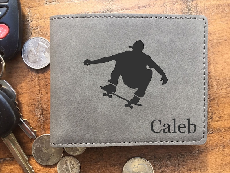 Son Wallet Boys Wallet Son Gift from Mom Personalized image 0