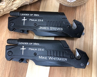 Engraved Multifunction Pocket Knife, Christian Cross Confirmation Gift
