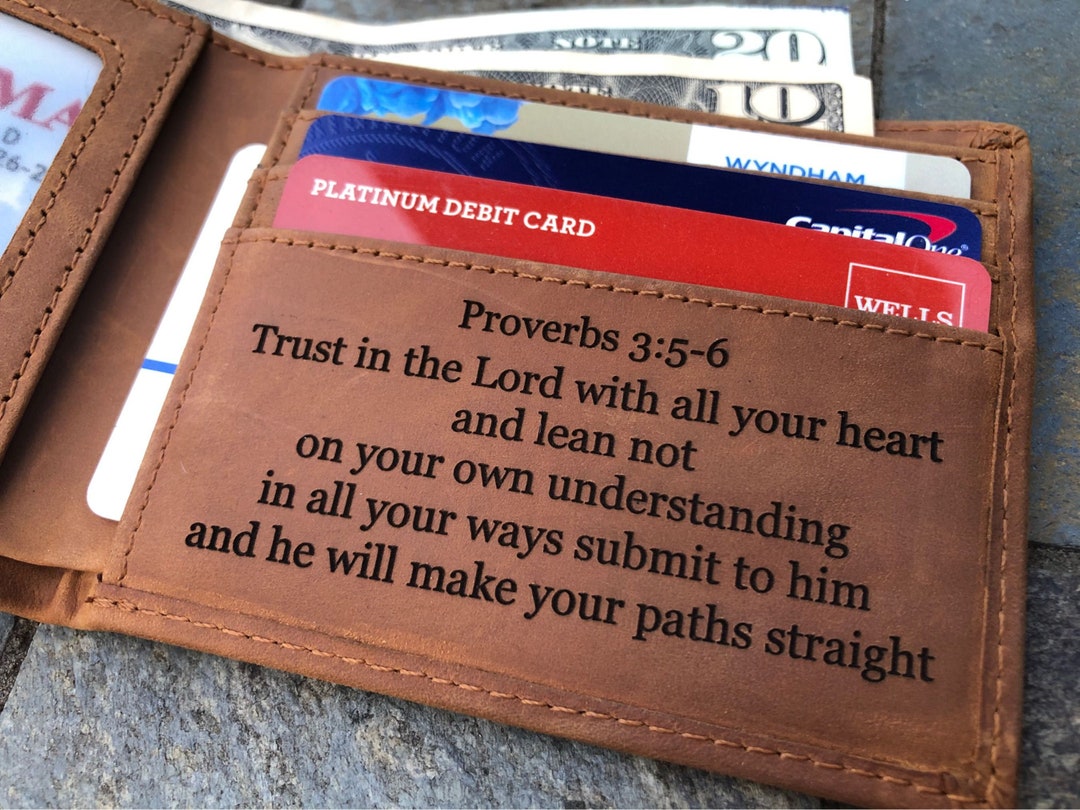 Wallets for Men, Personalized Bible Verse Gifts, Inspirational Gifts ...