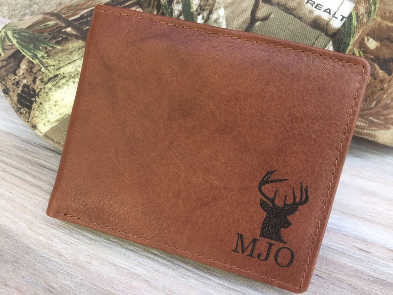 Wallets for Men Hunter Gifts Bifold Wallet Leather Etsy