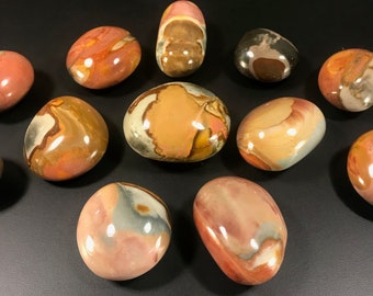 Polychrome Jasper Palm Stone - Polished Polychrome Palmstone, Polychrome Jasper