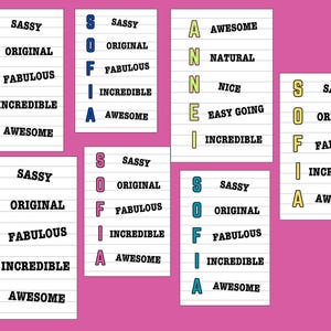 Custom name stickers/Personalized stickers names/Stickers