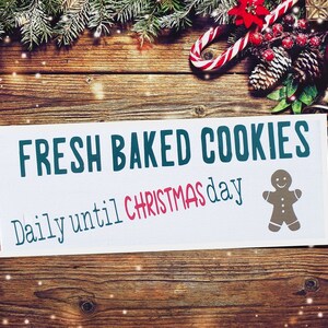Christmas decor, Fresh baked cookies, Tiered tray decor, Christmas sign, Christmas cookies sign