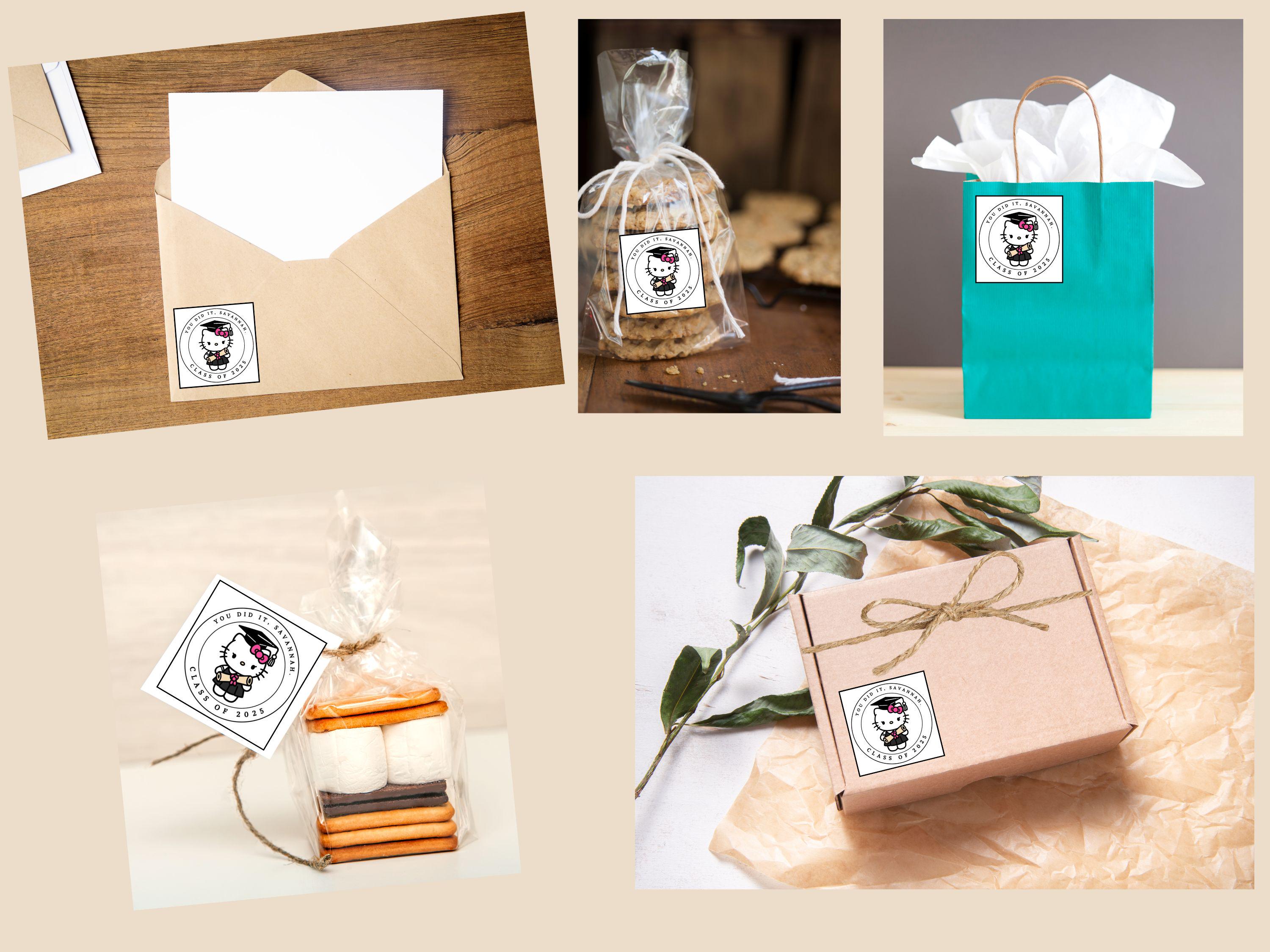 Kitty Graduation Labels/custom Labels/ Class of 2025/I Graduated ...