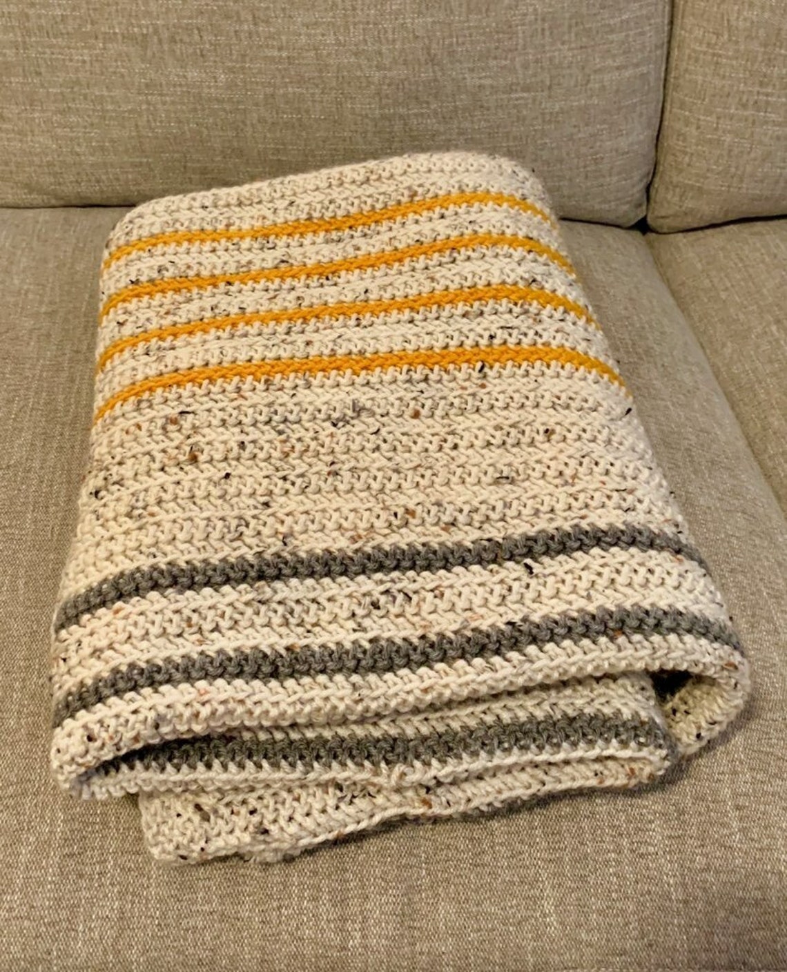 Herringbone Crochet Throw Blanket Crochet Throw Blanket | Etsy