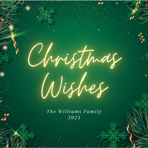 Customizable Christmas Holiday Card
