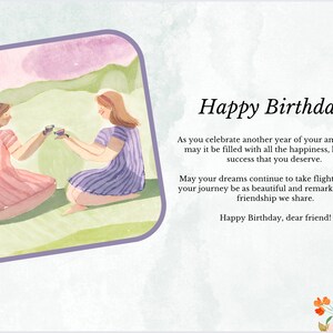Heartfelt Printable Friend Birthday Card