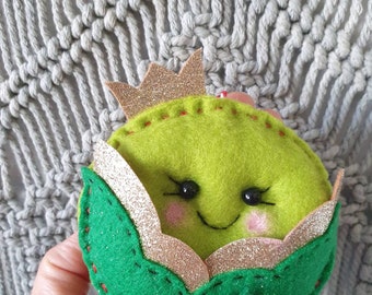 Christmas Tree Brussel Ornament, Handmade, Christmas, Decor, Cute Brussel, Kawaii, Felt, Decoration, Christmas Gifts, Keepsake,