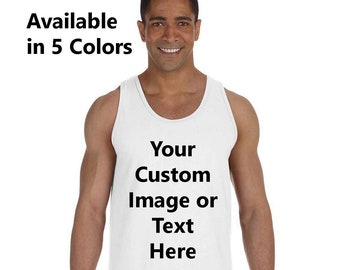 Custom Unisex Tank top Custom camisa de la foto personalizada regalo personalizado camisa de imagen personalizada tanque personalizado tee tanques de presupuesto personalizado