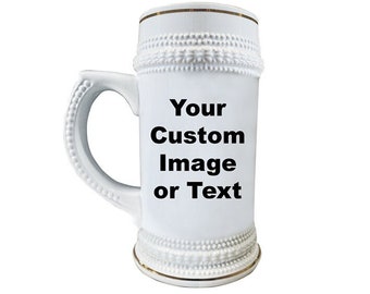 Custom Beer Stein Personalized Beer stein Beer lovers gift Gift for Dad groomsmen gift for dad beer gifts your custom photo image or text