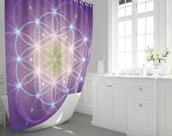 Sacred Geometry Rug Flower Of Life Rug Spiritual Rug Black Etsy