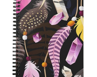 hardcover spiral notebook etsy