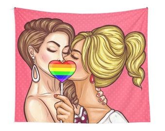 Pop Art Lesbians Tapestry Gay Pride Tapestry Sexy Tapestries Women Kissing Tapestries Colorful Tapestries Lgbt Tapestry Lesbian Tapestry Pop Art Lesbians Tapestry Gay Pride Tapestry Sexy Tapestries Women Kissing Tapestries Colorful Tapestries Lgbt Tapestry Lesbian Tapestry