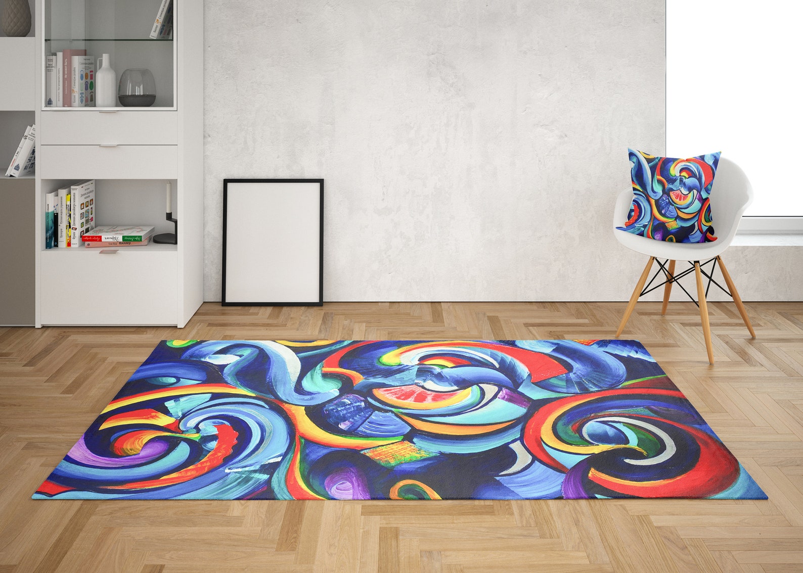 Colorful Rug Abstract Art Rugs Psychedelic Rug Colorful Floor Etsy