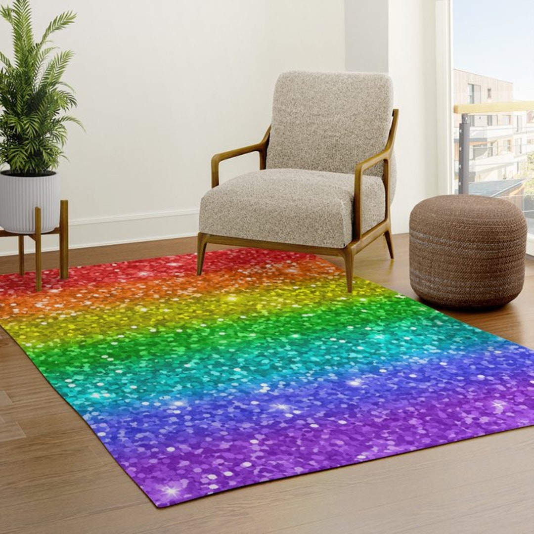 Tapis Chambre Adolescent Gamer Galaxie - 100x160 Cm Bleu, Poil Court, Lavable Et Anti-Dérapant