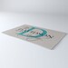 Custom Name Rug Monogram Rug Blue Floor Rug Gray Customized Rugs ...