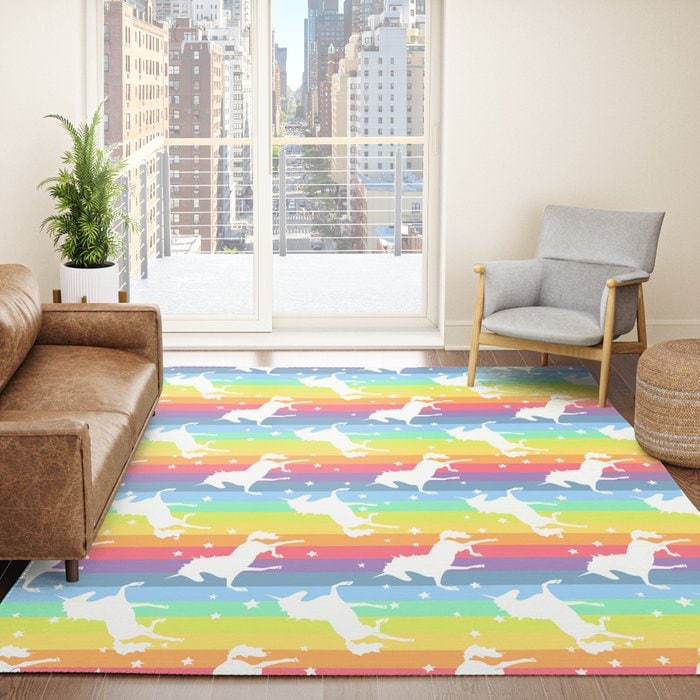 Rainbow Unicorn Rug rainbow Rug unicorn Rug unicorn Floor Rug Etsy