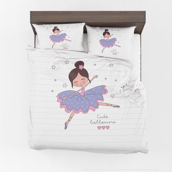 Cute Ballerina Comforter Or Duvet Cover Girls Bedding Etsy